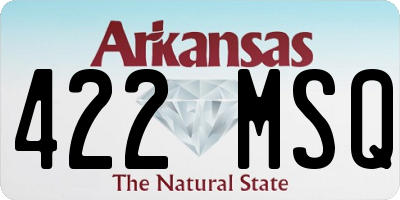 AR license plate 422MSQ