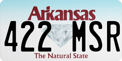 AR license plate 422MSR
