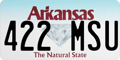AR license plate 422MSU