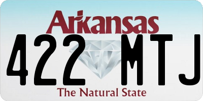 AR license plate 422MTJ