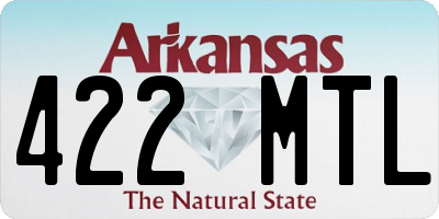 AR license plate 422MTL
