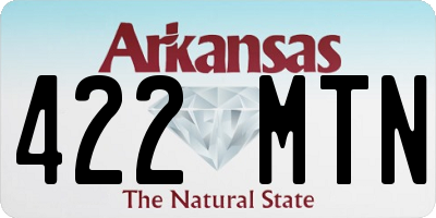AR license plate 422MTN