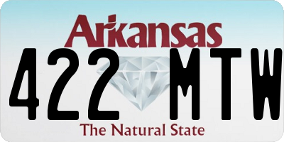 AR license plate 422MTW