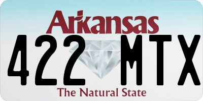 AR license plate 422MTX