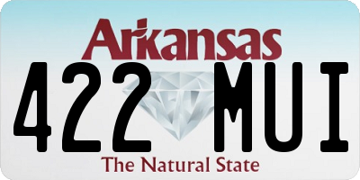 AR license plate 422MUI