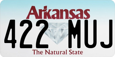 AR license plate 422MUJ