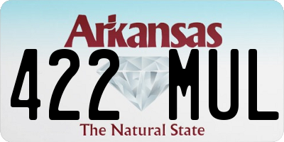 AR license plate 422MUL