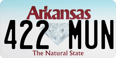 AR license plate 422MUN