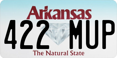 AR license plate 422MUP