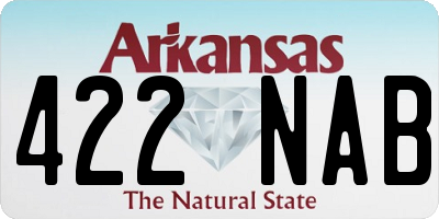 AR license plate 422NAB