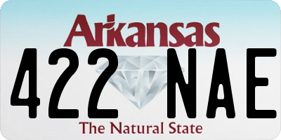 AR license plate 422NAE