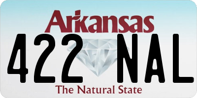 AR license plate 422NAL
