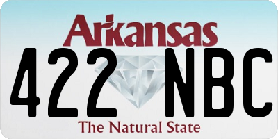 AR license plate 422NBC