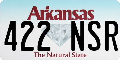 AR license plate 422NSR