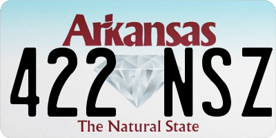 AR license plate 422NSZ