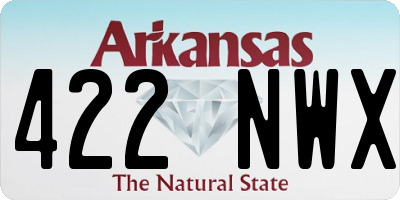 AR license plate 422NWX