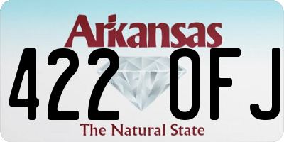 AR license plate 422OFJ