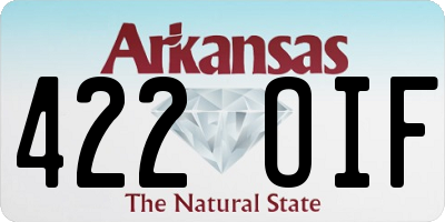 AR license plate 422OIF