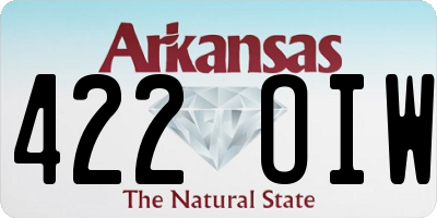 AR license plate 422OIW