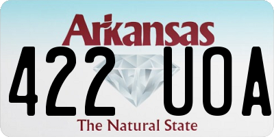 AR license plate 422UOA