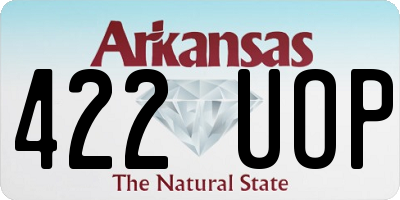 AR license plate 422UOP