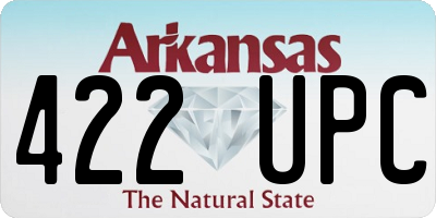AR license plate 422UPC