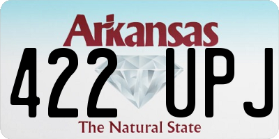 AR license plate 422UPJ