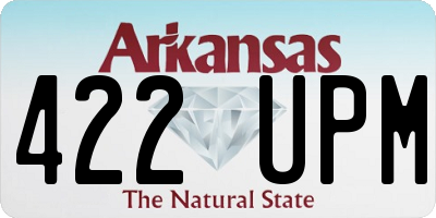 AR license plate 422UPM