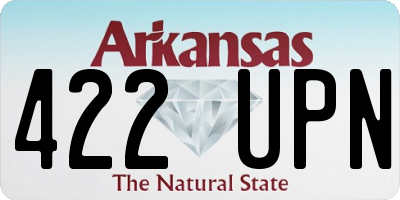 AR license plate 422UPN