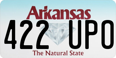 AR license plate 422UPO