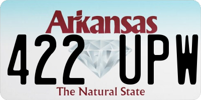 AR license plate 422UPW