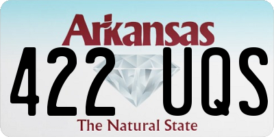 AR license plate 422UQS