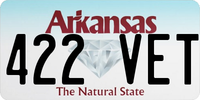 AR license plate 422VET