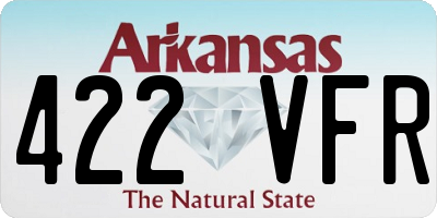 AR license plate 422VFR