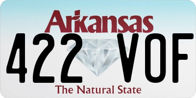 AR license plate 422VOF