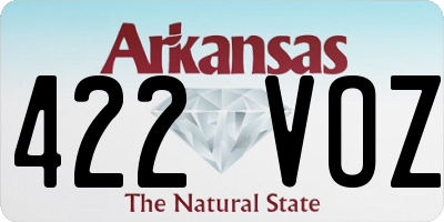 AR license plate 422VOZ