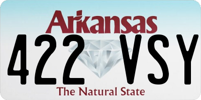 AR license plate 422VSY