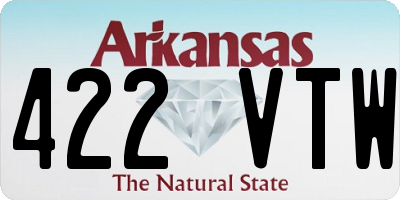 AR license plate 422VTW