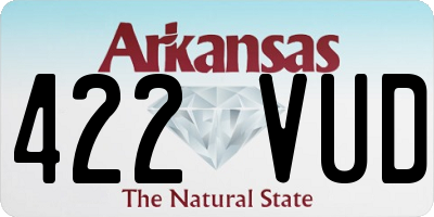 AR license plate 422VUD