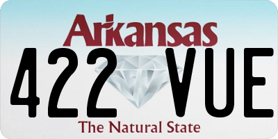 AR license plate 422VUE
