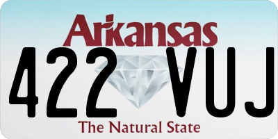 AR license plate 422VUJ