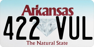 AR license plate 422VUL
