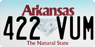 AR license plate 422VUM