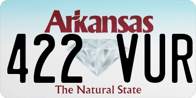 AR license plate 422VUR