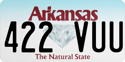 AR license plate 422VUU