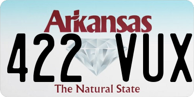 AR license plate 422VUX