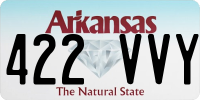 AR license plate 422VVY