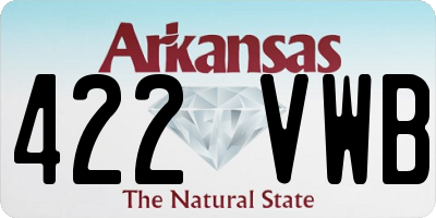 AR license plate 422VWB