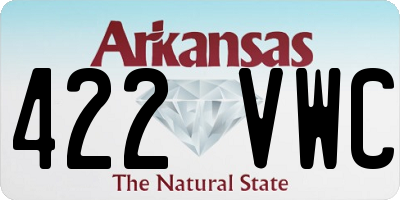 AR license plate 422VWC