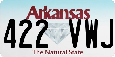 AR license plate 422VWJ